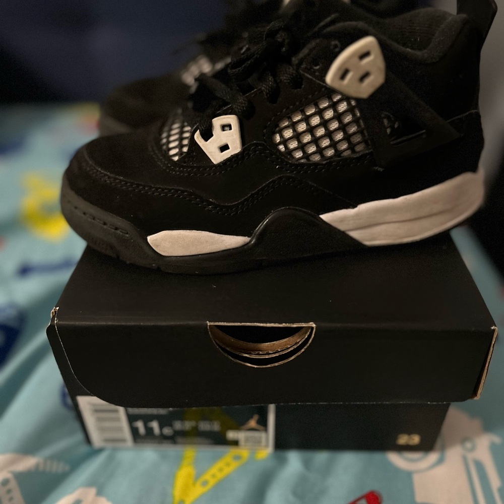 Jordan Kids Black and White Sneakers